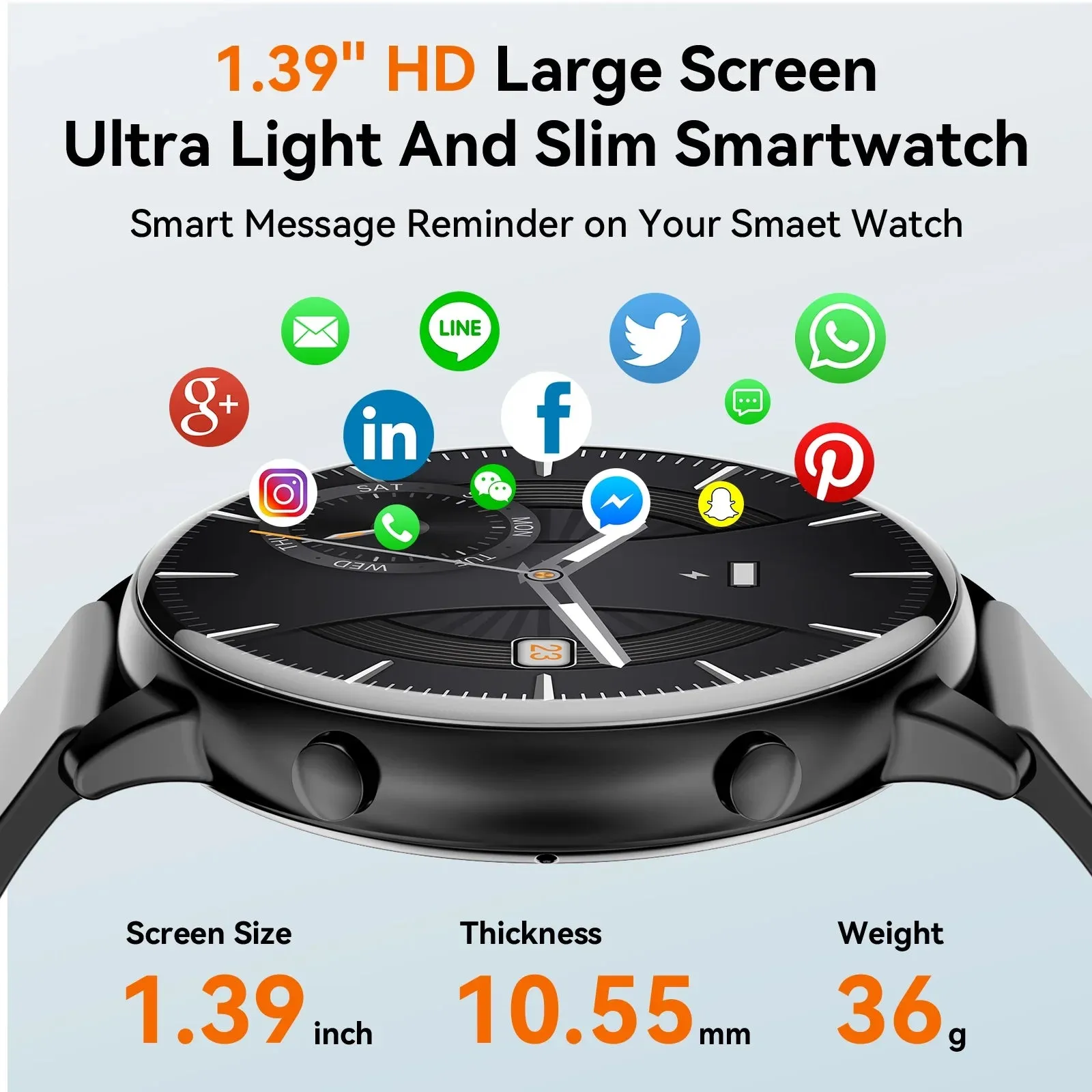 2024 New Men'S Smart Watch 1.39 Inches, with Answer/Make Calls/Message Reminder/Step Tracker, with Activity Fitness Tracker Watch, for Android Iphone Devices (Black)