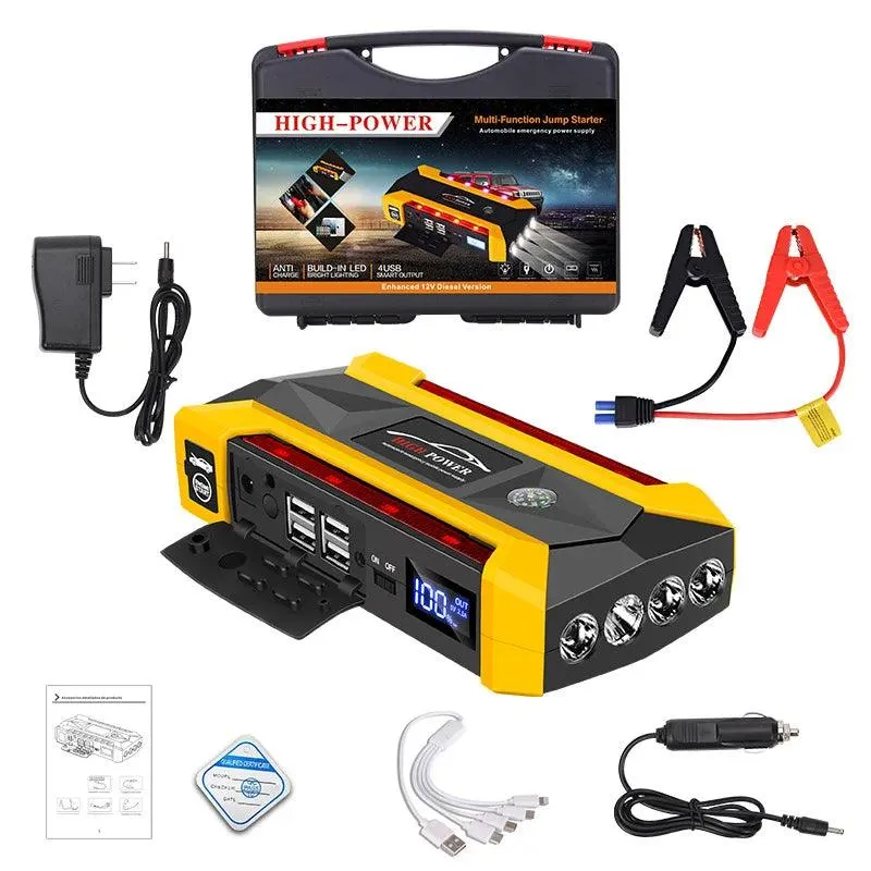 30000mAh Portable Car Jump Starter and Emergency Power Bank for 12V Battery Boosting