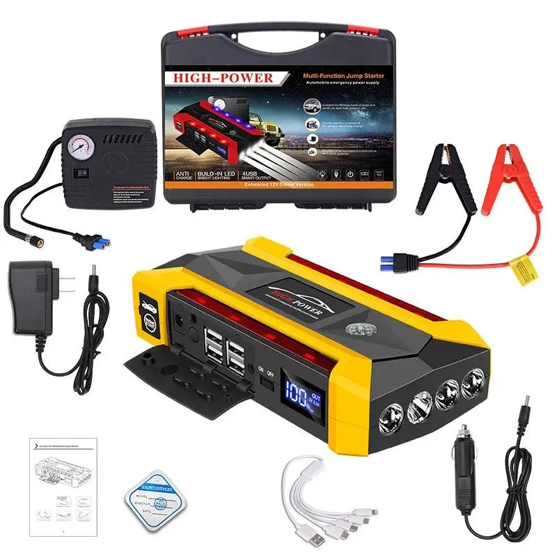 30000mAh Portable Car Jump Starter and Emergency Power Bank for 12V Battery Boosting