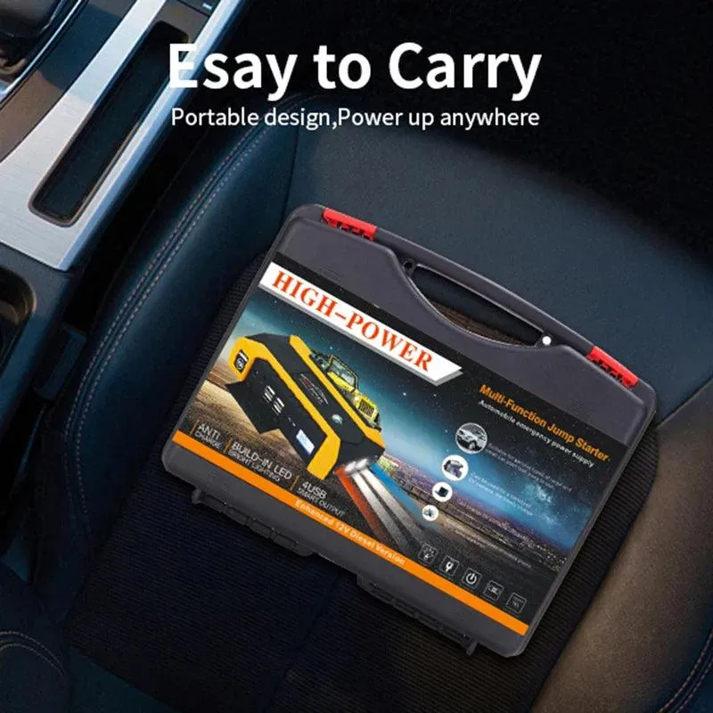 30000mAh Portable Car Jump Starter and Emergency Power Bank for 12V Battery Boosting