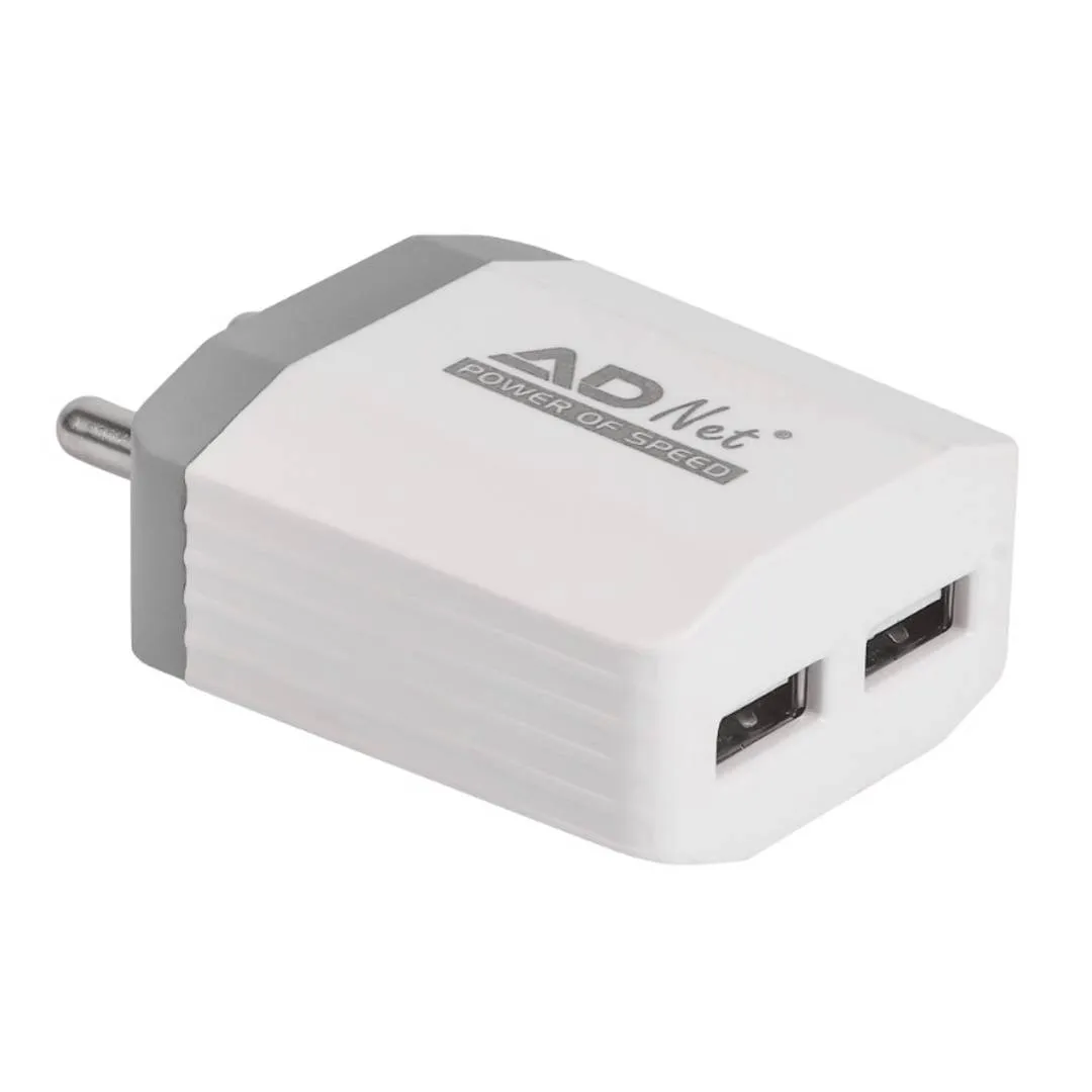 3.1 Amp 5V Dual Port Fast Wall Charger With Fast Charging Micro USB Cable