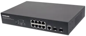 8 Port POE Web Smart Gigabit Switch   2 SFP