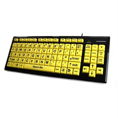 Accuratus Monster 2 High Visibility Uppercase Keyboard