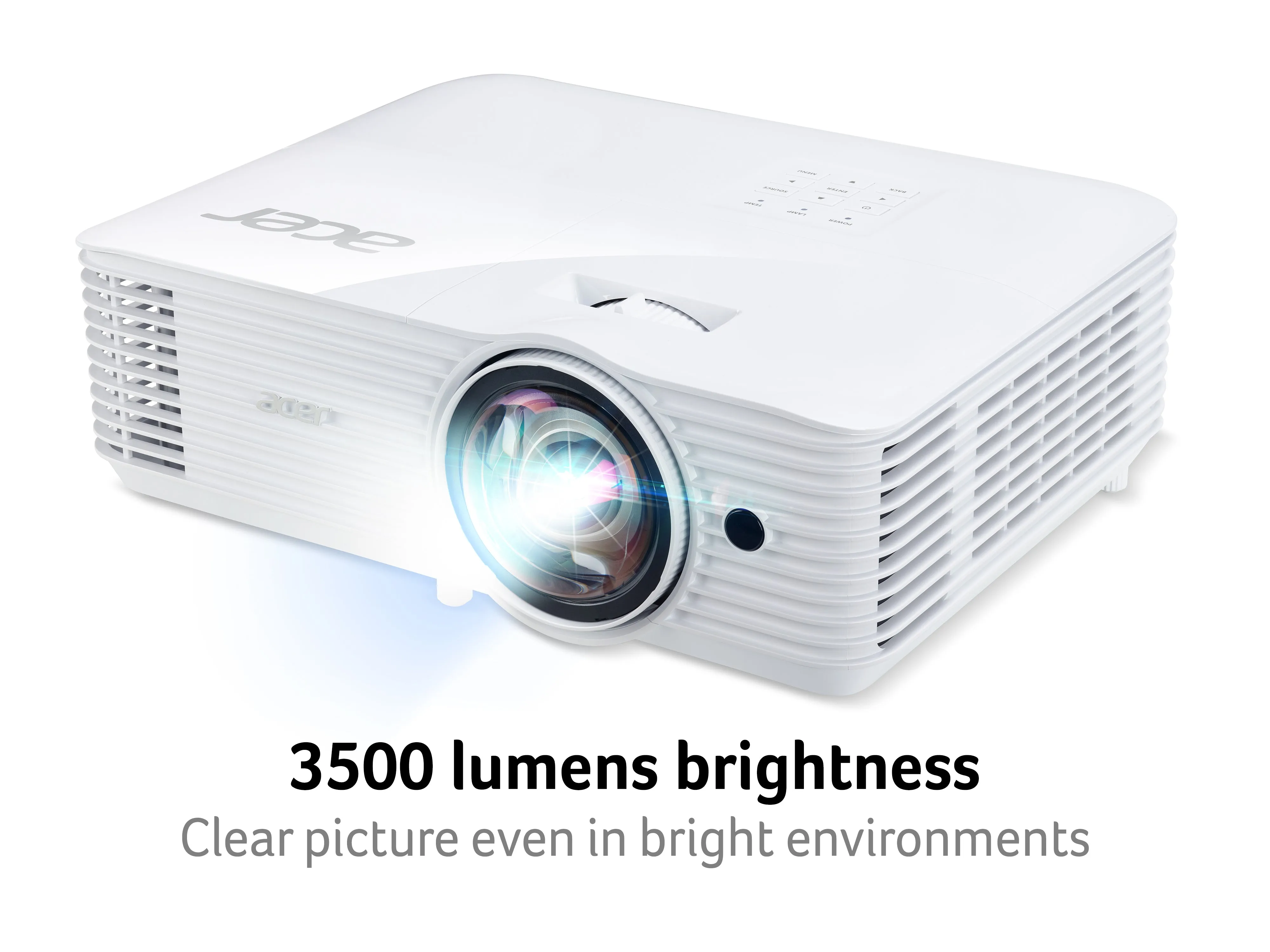 Acer S1286hn - Dlp Projector - Portable - 3D - 3500 Ansi Lumens - Xga (1024 X 768) - 4:3 - Short-Throw Fixed Lens - Lan