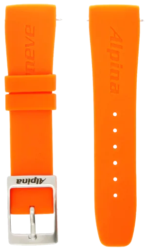 Alpina Seastrong Orange Rubber Strap 22mm