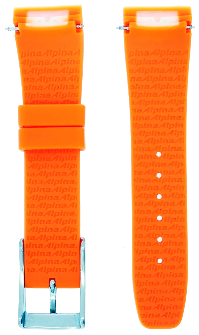 Alpina Seastrong Orange Rubber Strap 22mm