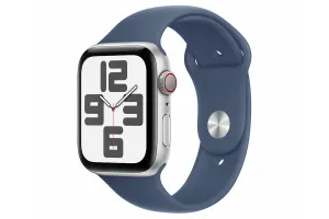 Apple Watch SE GPS   Cellular | 44mm | Silver Aluminium Case with Denim Sport Band S/M