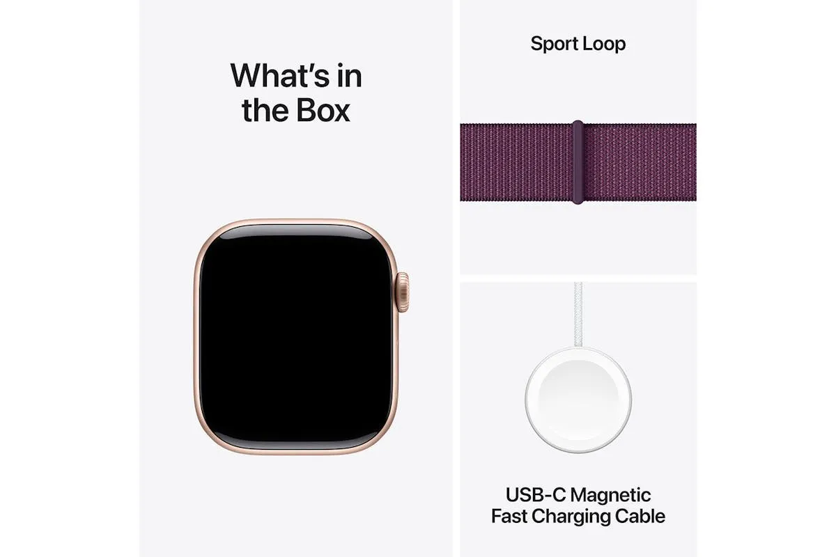 Apple Watch Series 10 GPS   Cellular | 42mm | Rose Gold Aluminium Case with Plum Sport Loop