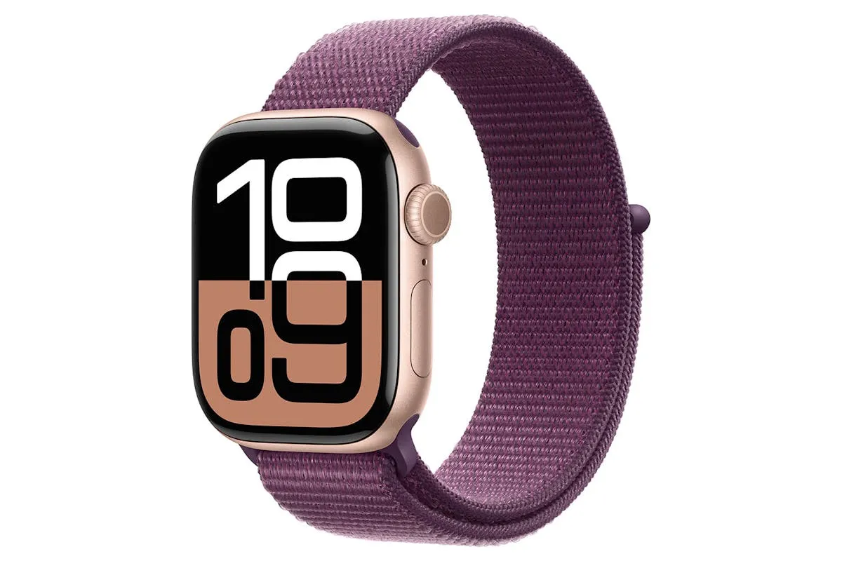 Apple Watch Series 10 GPS   Cellular | 42mm | Rose Gold Aluminium Case with Plum Sport Loop