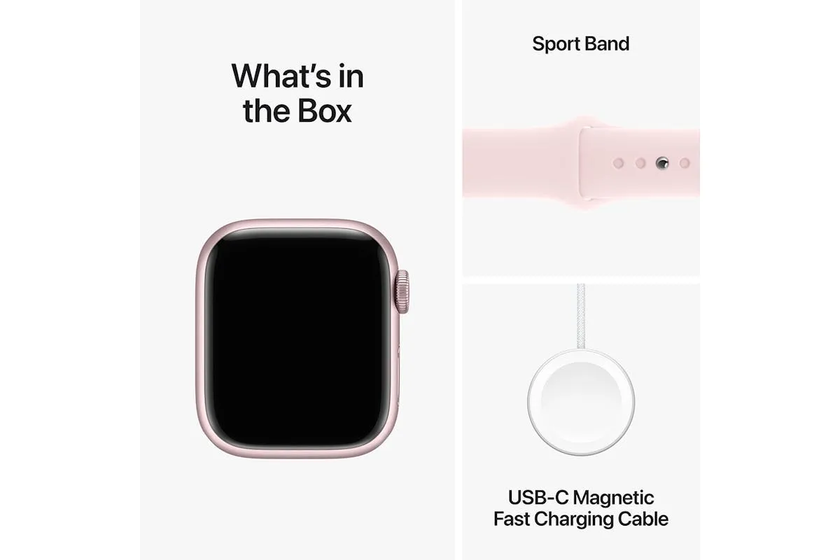 Apple Watch Series 9  | 41mm | Pink Aluminium Light Pink Sport Band M/L