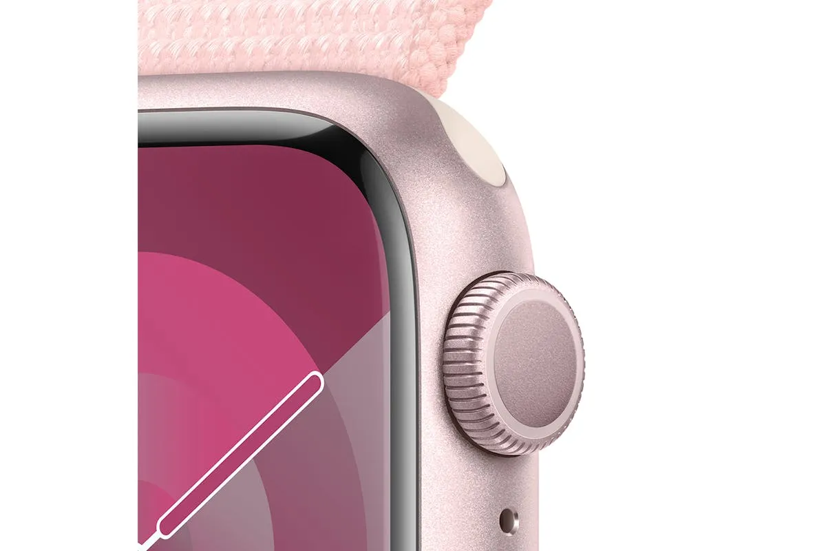 Apple Watch Series 9 | 41mm | Pink Aluminium Light Pink Sport Loop