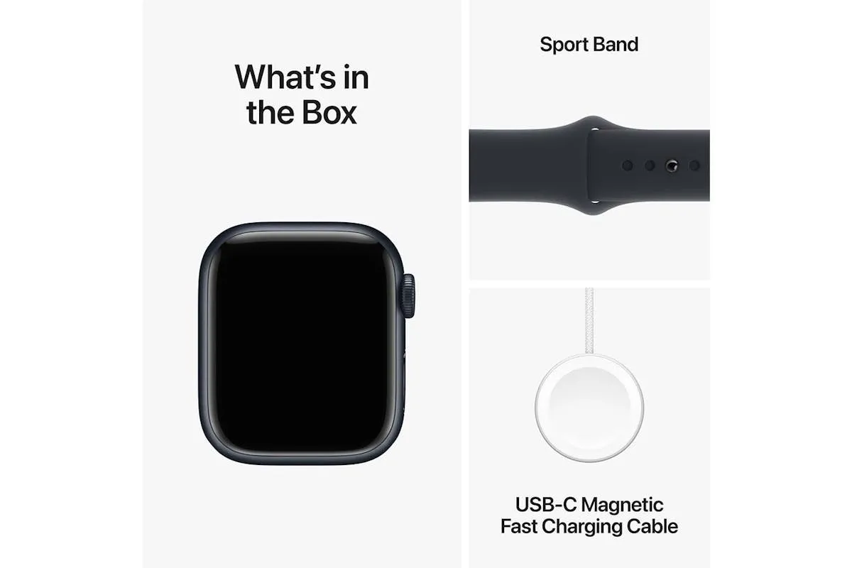 Apple Watch Series 9 Cellular | 45mm | Midnight Aluminium Midnight Sport Band S/M