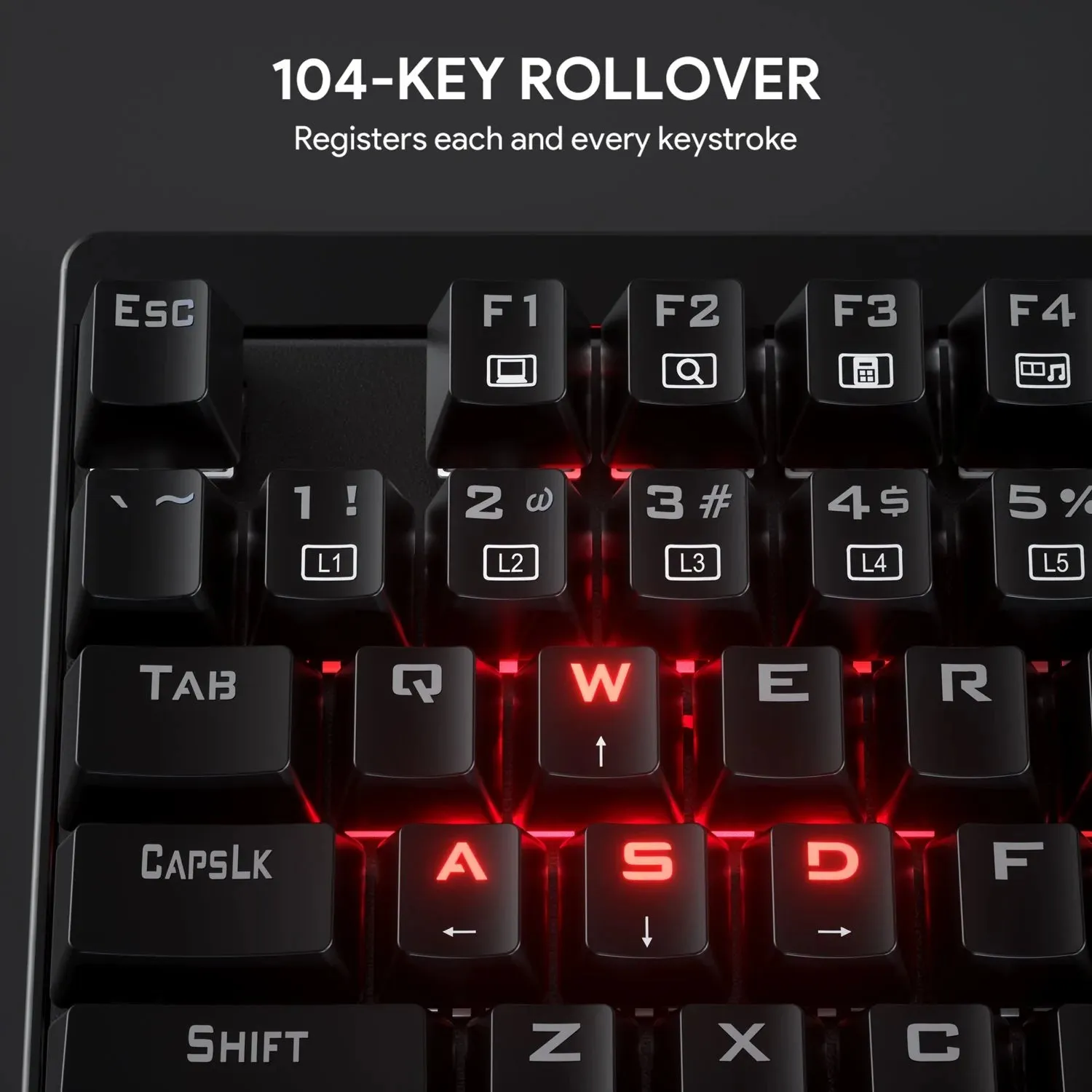 Aukey KM-G6 Mechanical Gaming Keyboard with LED Backlighting