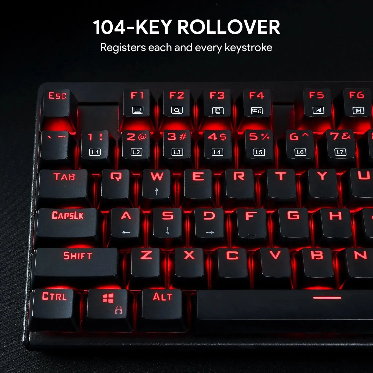 Aukey KM-G6 Mechanical Gaming Keyboard with LED Backlighting