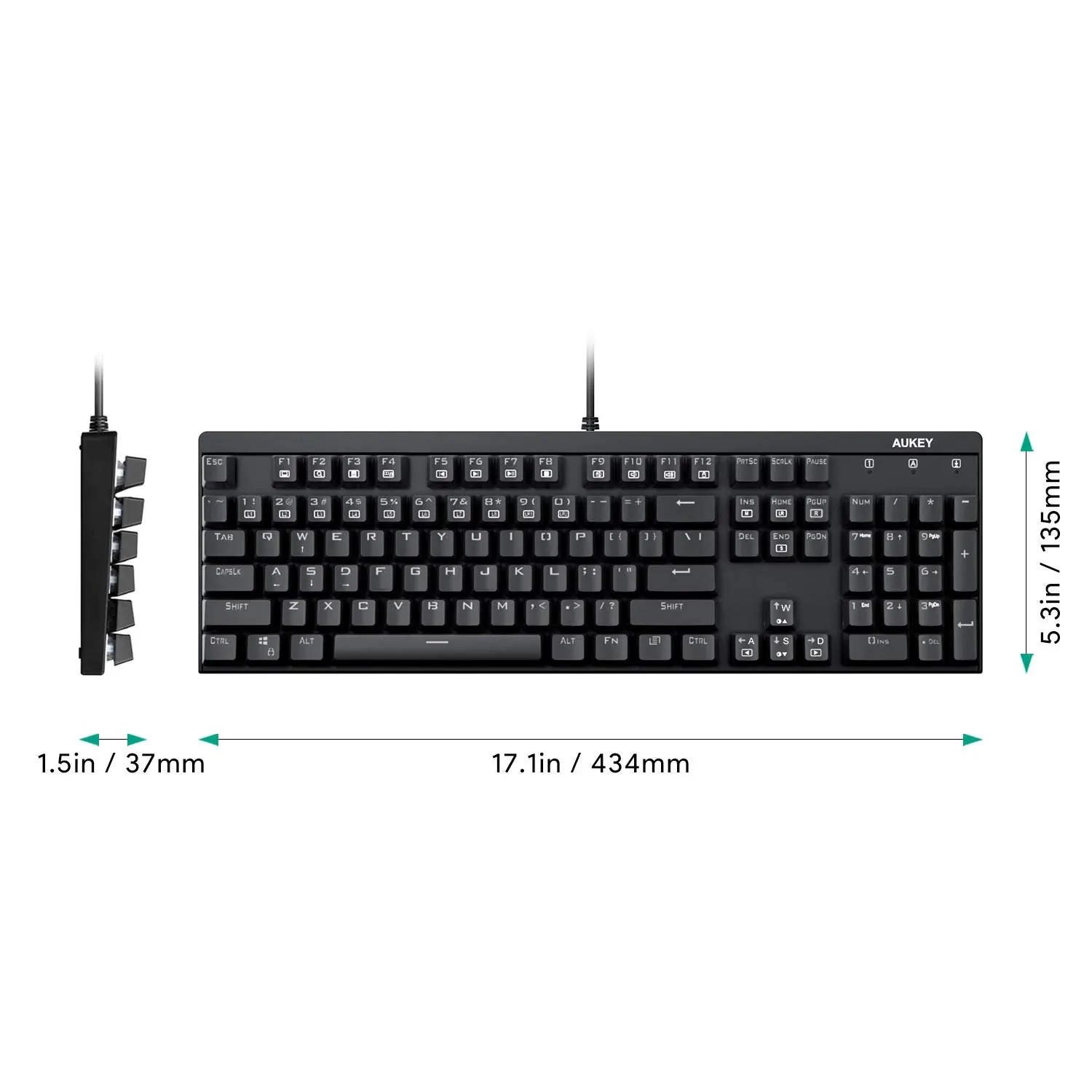 Aukey KM-G6 Mechanical Gaming Keyboard with LED Backlighting