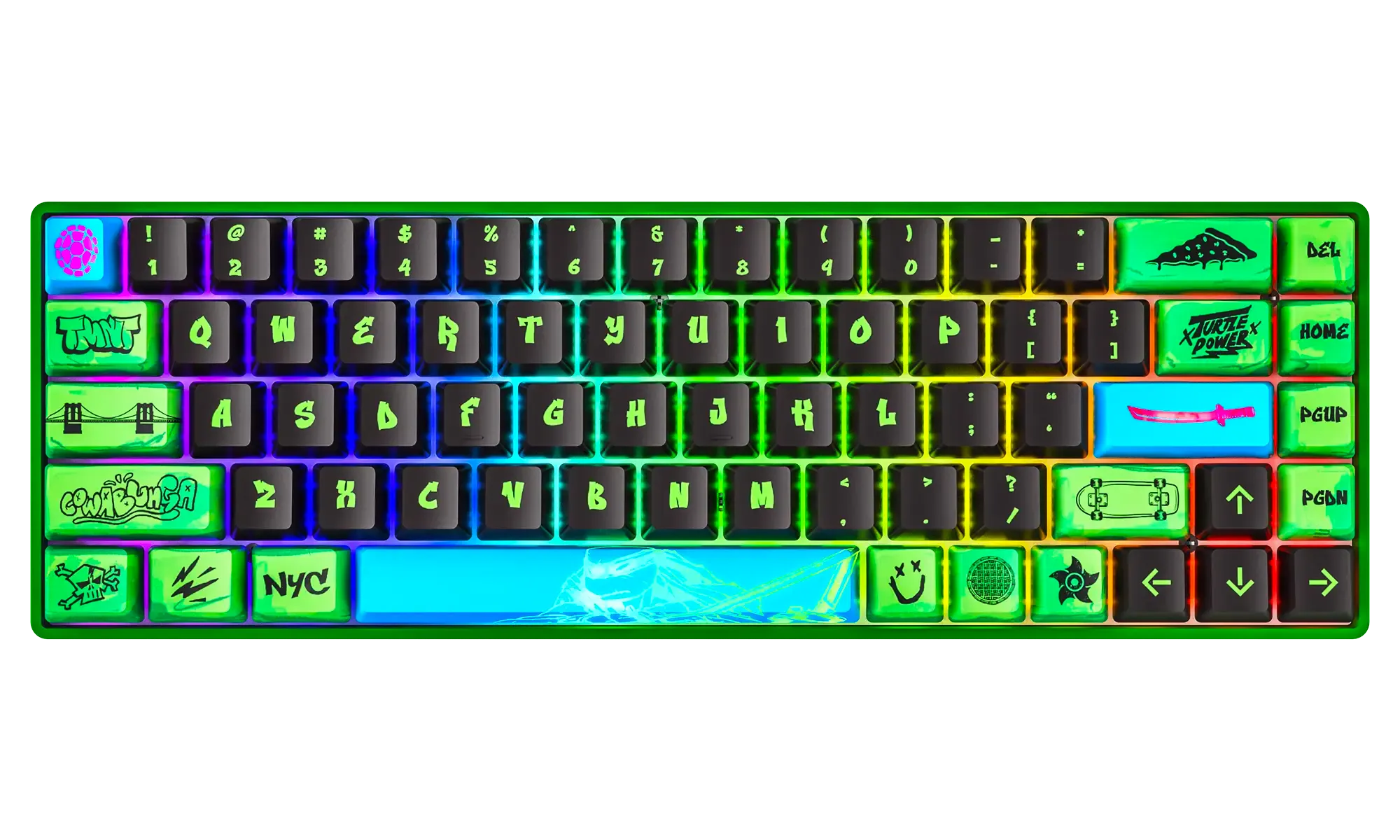 Banshee K68 Magnetic Switch Keyboard - Teenage Mutant Ninja Turtles (4 Colors in 1)