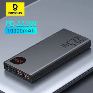 Baseus 10000mAh Fast Charging Power Bank for iPhone & Xiaomi Devices