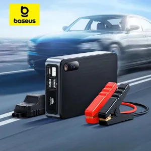 Baseus 1200A Portable Emergency Car Jump Starter Power Bank - 12000mAh Battery Station for Up to 6L Vehicles