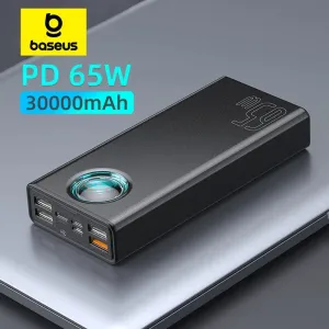 Baseus 30000mAh 65W High-Speed Power Bank with PD Fast Charging for All Devices