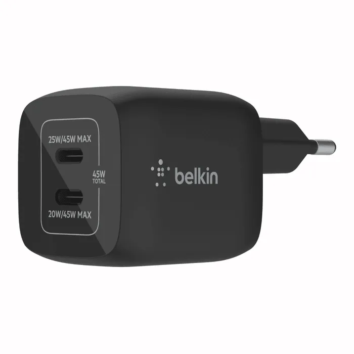 Belkin 30W USB C PD Wall Charger Fast & Safe Charging - Black