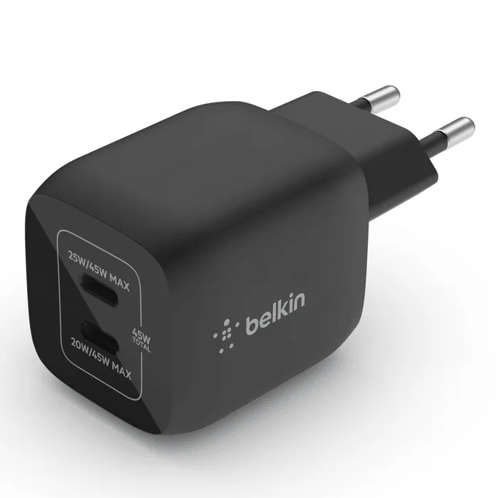 Belkin 30W USB C PD Wall Charger Fast & Safe Charging - Black