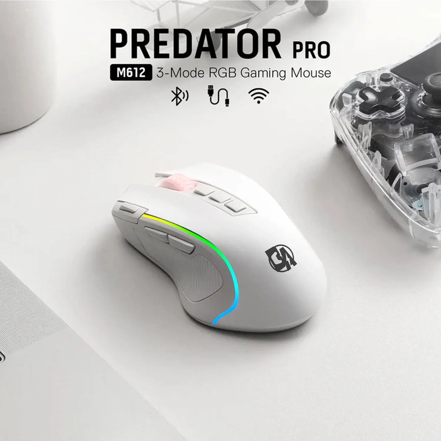 BOLT AXTION M612 RGB Gaming Mouse, 8000 DPI, 11 Programmable Buttons, 5 Backlit Modes