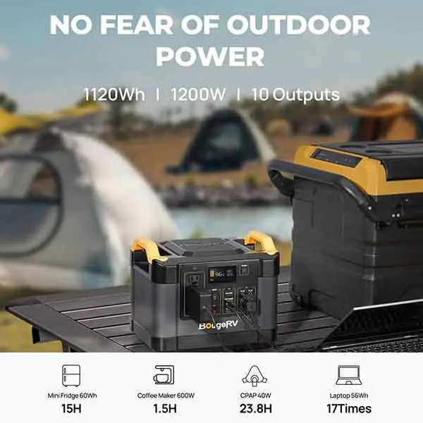 BougeRV Fort 1000 1120Wh LiFePO4 Portable Power Station