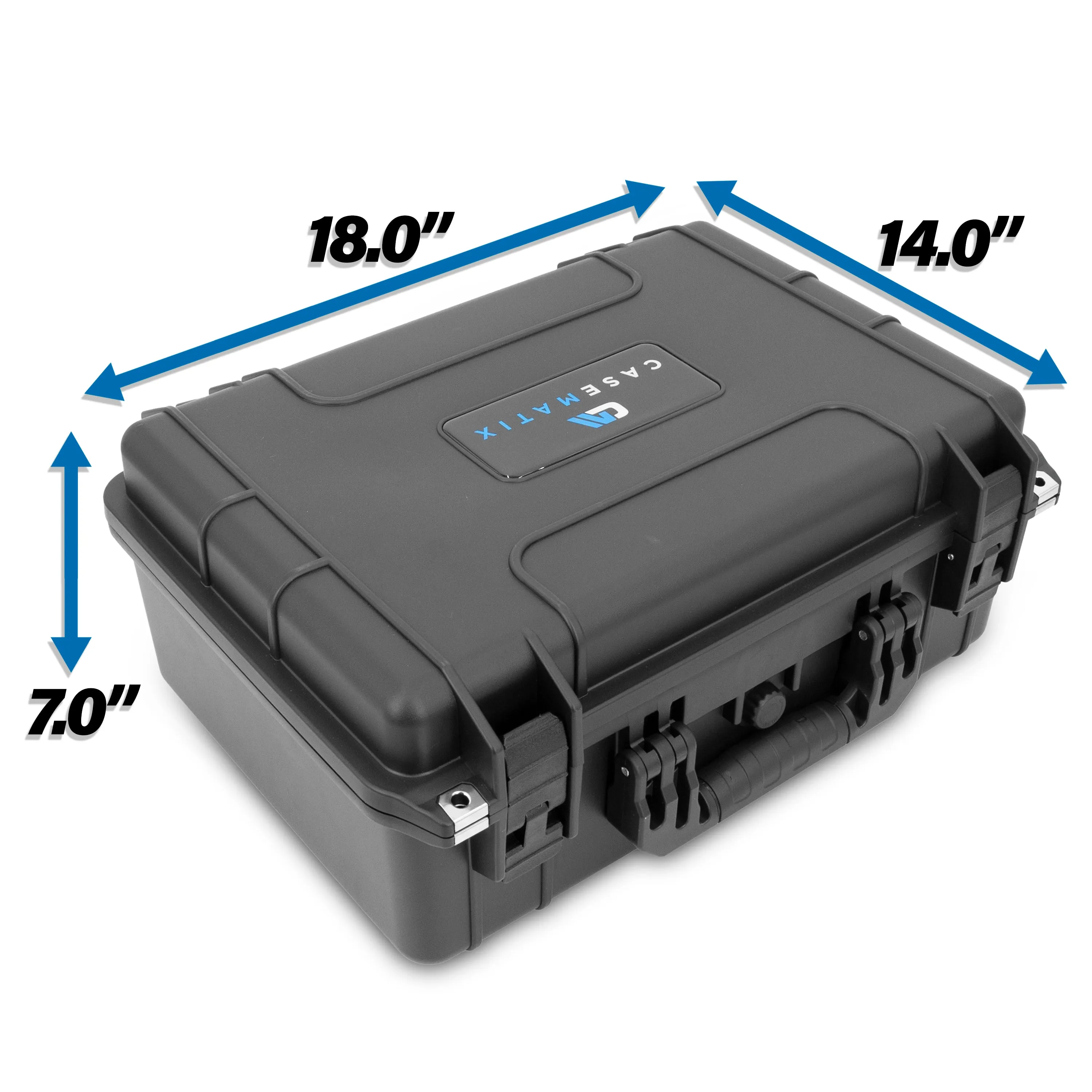 CASEMATIX Waterproof Projector Case Compatible with Optoma Projector, NEC, InFocus Projectors, ViewSonic PX747 and More Up to 15” x 10” – CASE ONLY