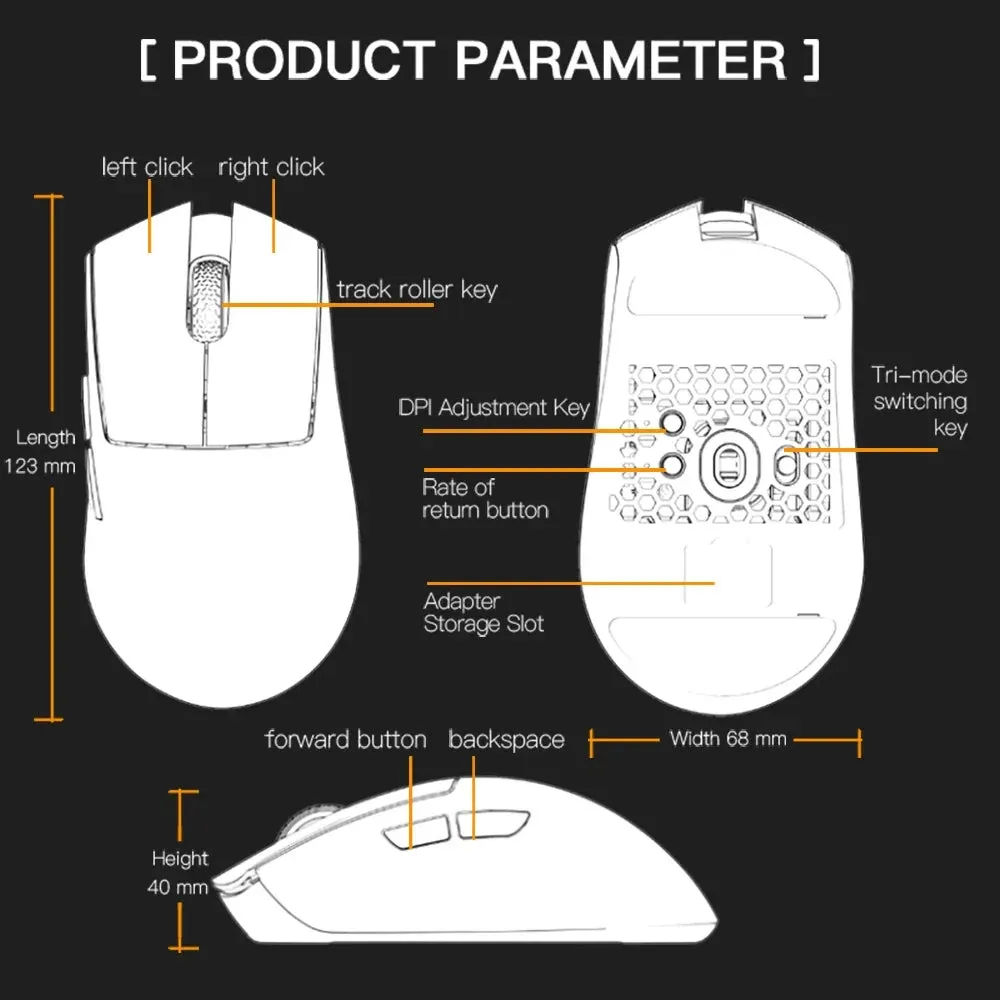 Darmoshark N5 PAW3395 8K Gaming Wireless Mouse