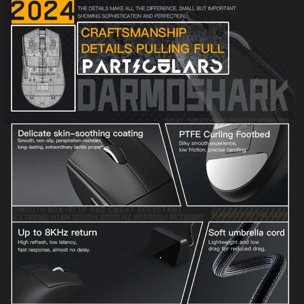 Darmoshark N5 PAW3395 8K Gaming Wireless Mouse