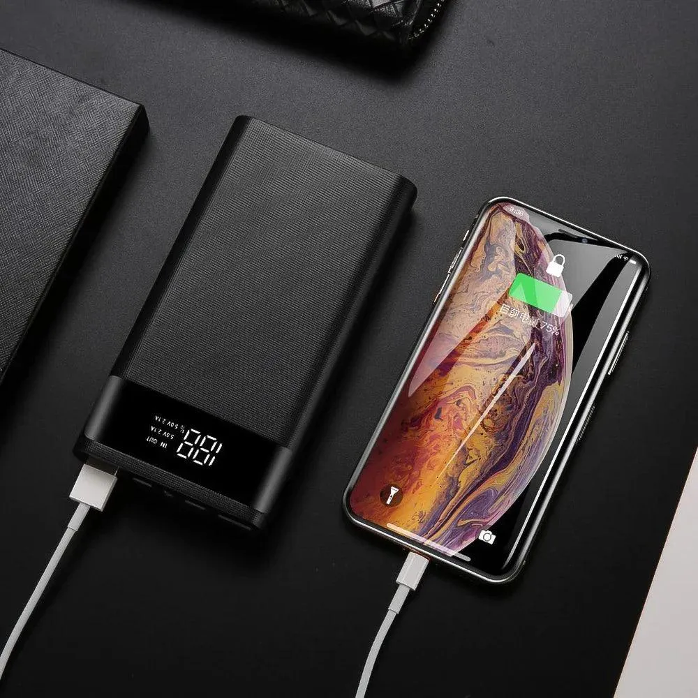 DIY 20000mAh 18650 Power Bank Case with Dual USB & Type C Ports - Customizable Charging Solution for iPhone and Xiaomi