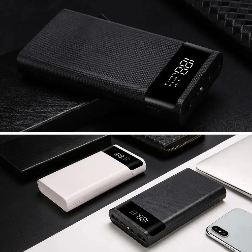 DIY 20000mAh 18650 Power Bank Case with Dual USB & Type C Ports - Customizable Charging Solution for iPhone and Xiaomi