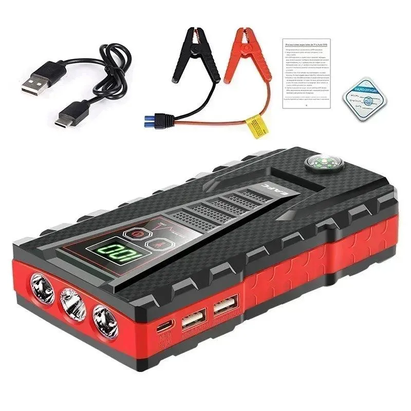 EAFC 12V Portable Car Jump Starter & Power Bank with Emergency Lighting