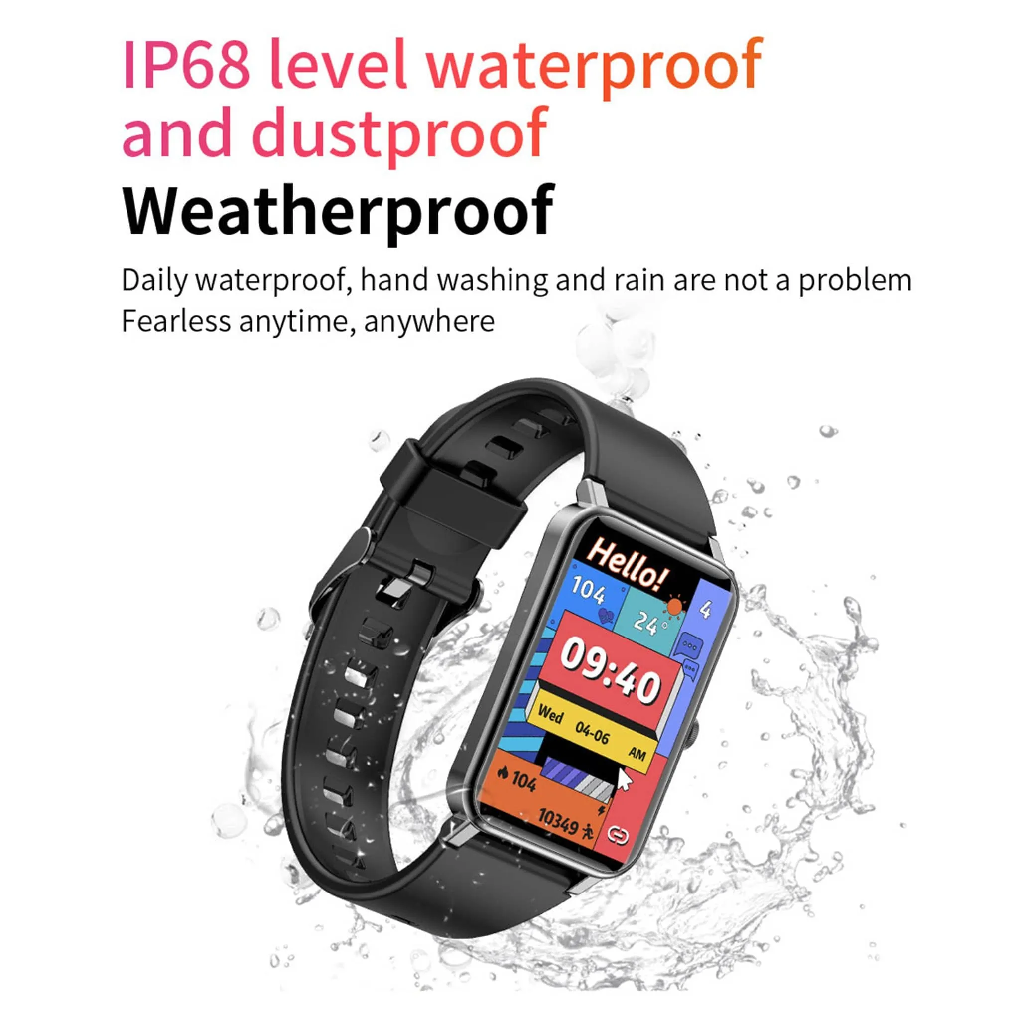 Elegant Business Smartwatch Health Monitoring Blood Pressure Blood Oxygen Check