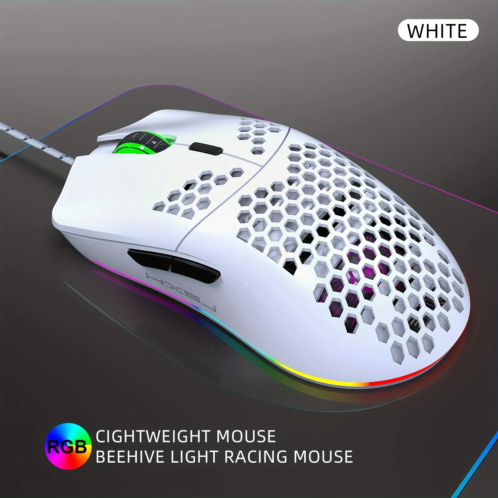 Elevate Your Gaming Setup with HXSJ Black & White RGB Keyboard and Cellular Gaming Mouse Combo