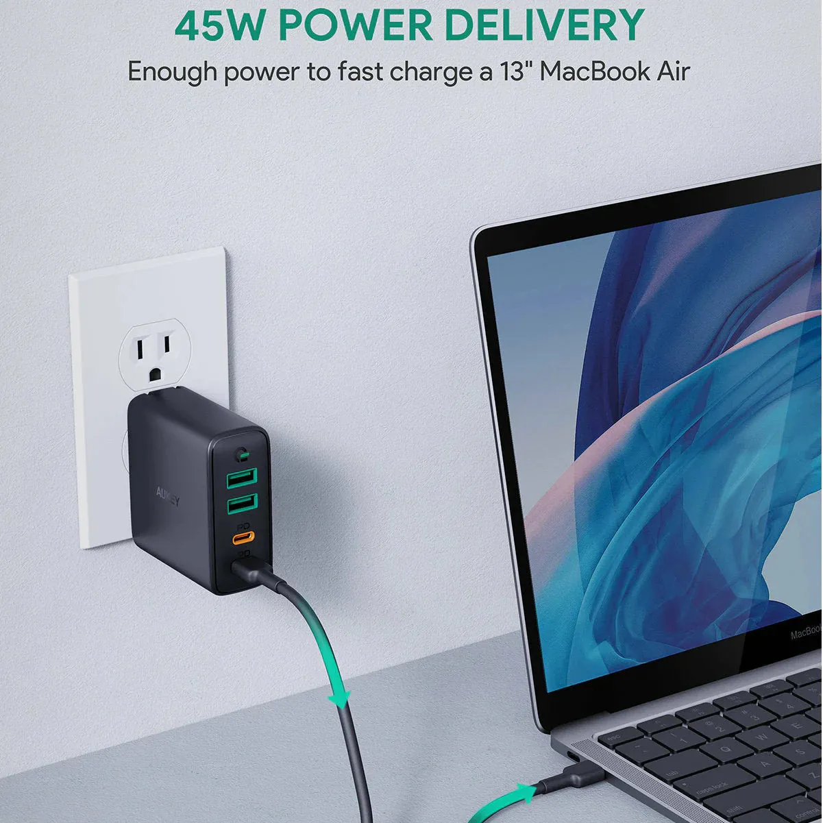 Foldable USB-C Charger 48W 4 Ports with Power Delivery PA-D52