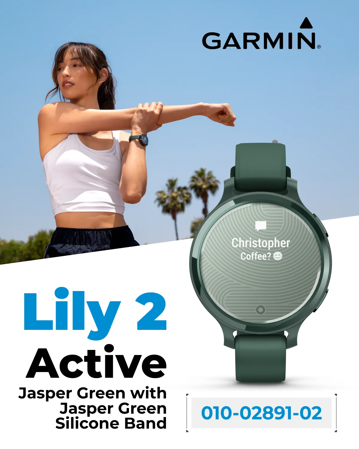 Garmin Lily 2 Active 38 mm Women Stylish GPS Smartwatch