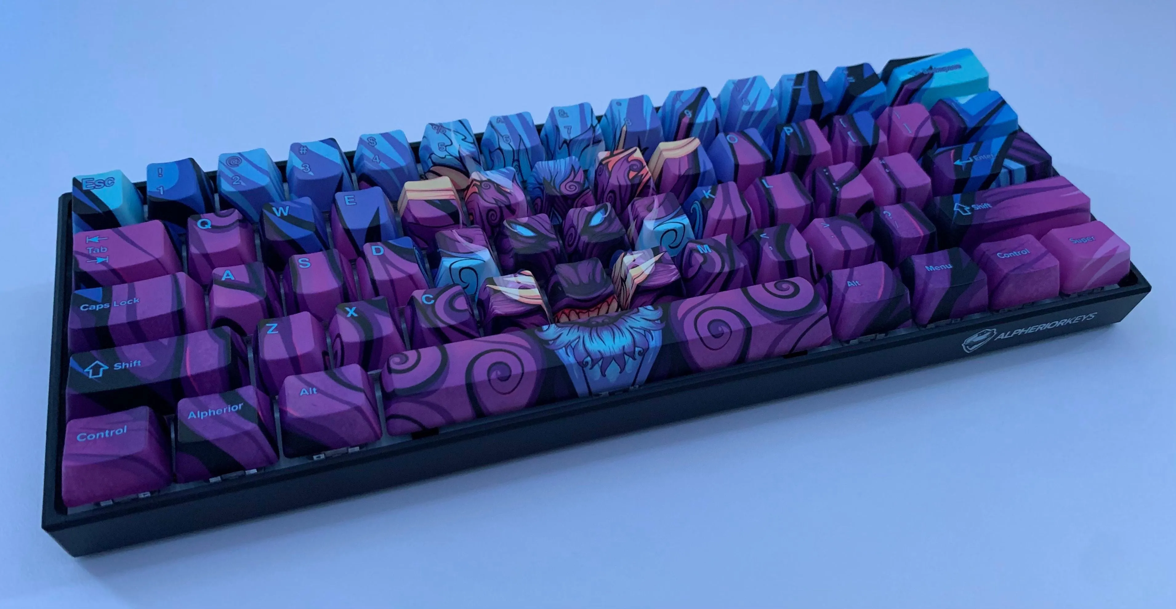 Hayabusa 60% Keyboard - Purple Oni Dragon