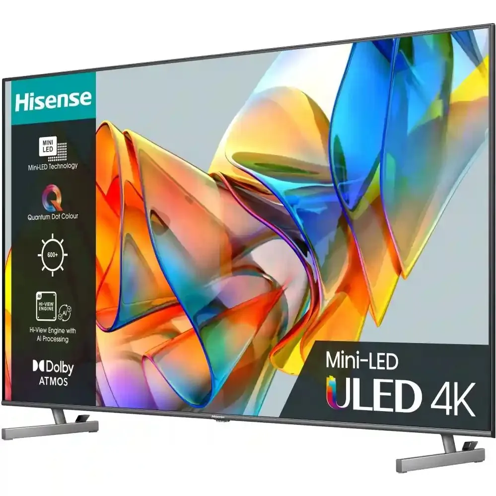 Hisense U6 Series 55U6KQTUK 55" QNED 4K Ultra HD Mini-LED Smart TV - Grey