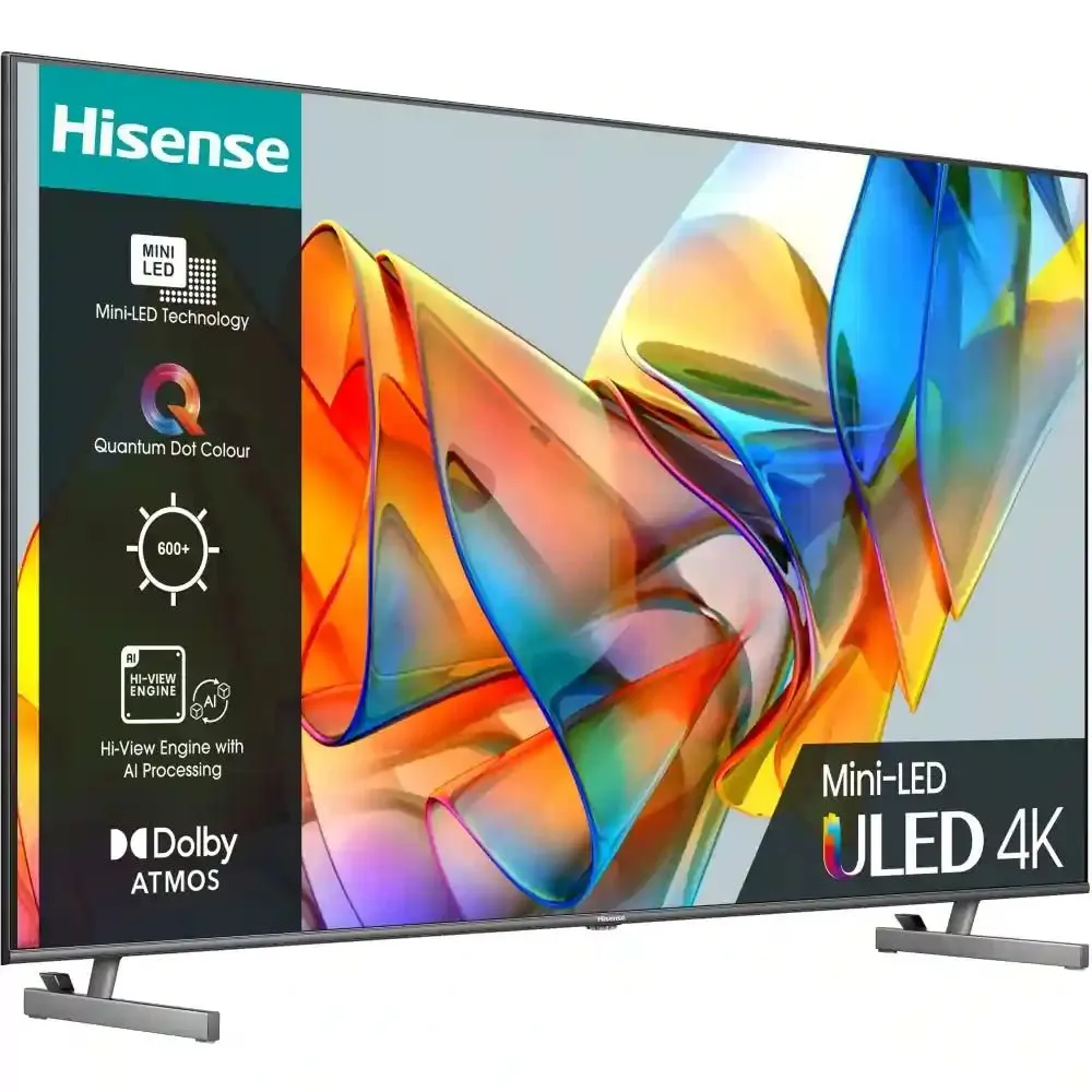 Hisense U6 Series 55U6KQTUK 55" QNED 4K Ultra HD Mini-LED Smart TV - Grey