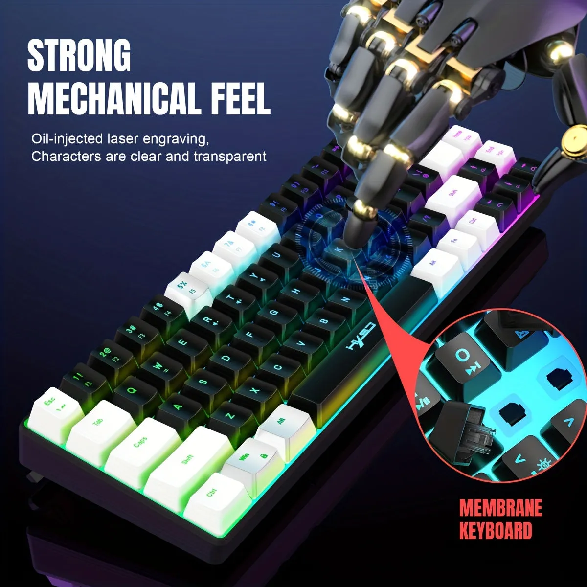 HXSJ New Thin Film Wired Game Keyboard Elevate Your Typing Experience