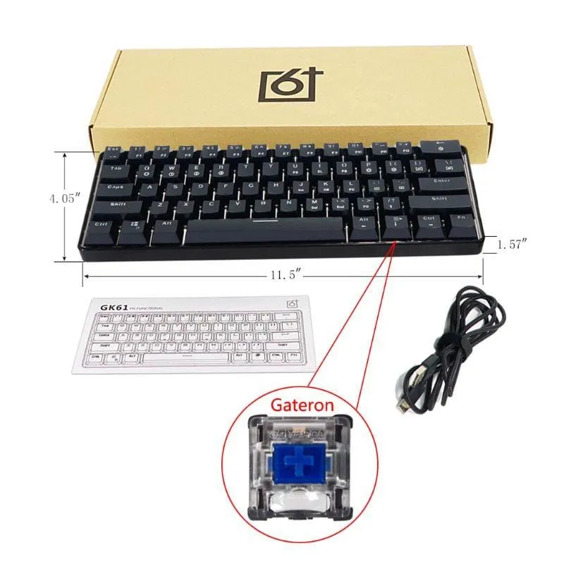 Key Mechanical Keyboard With USB Wired LED