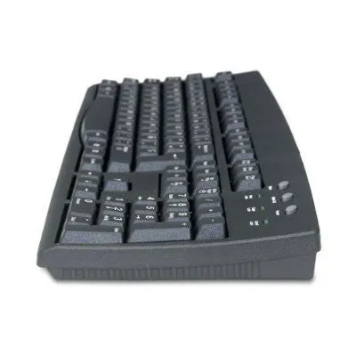 Keyboard SimplyPlugo Brand by Solidtek - Standard US English Black Wired USB Keyboard