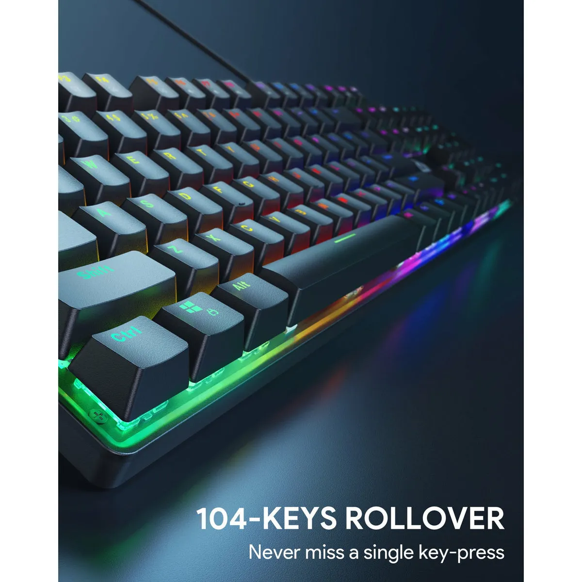 KMG16 Mechanical Keyboard with Blue Switches & LED Backlighting