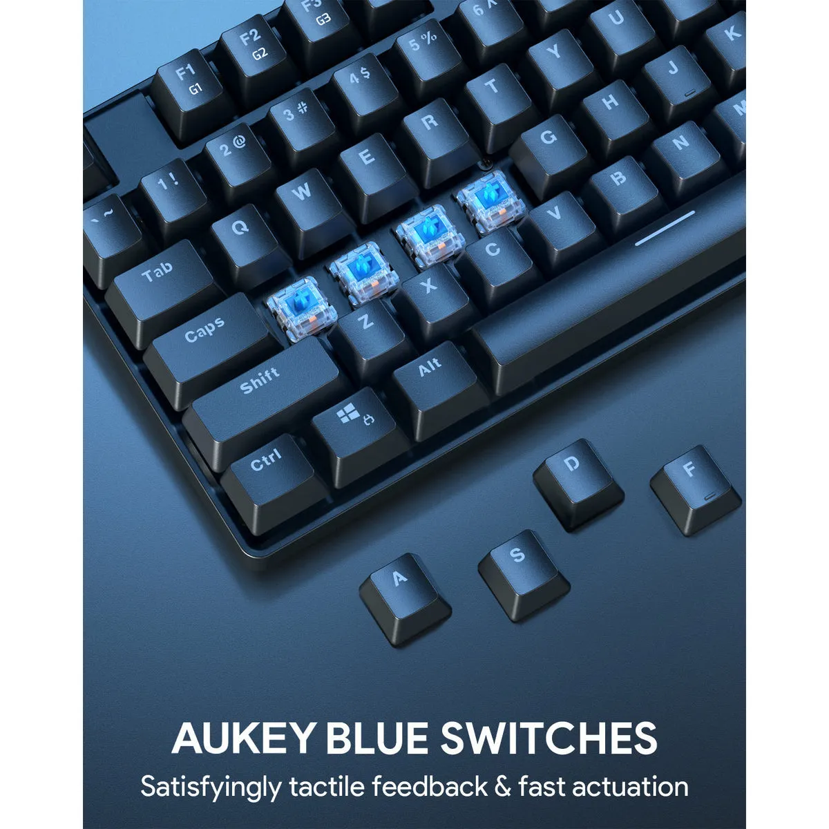 KMG16 Mechanical Keyboard with Blue Switches & LED Backlighting