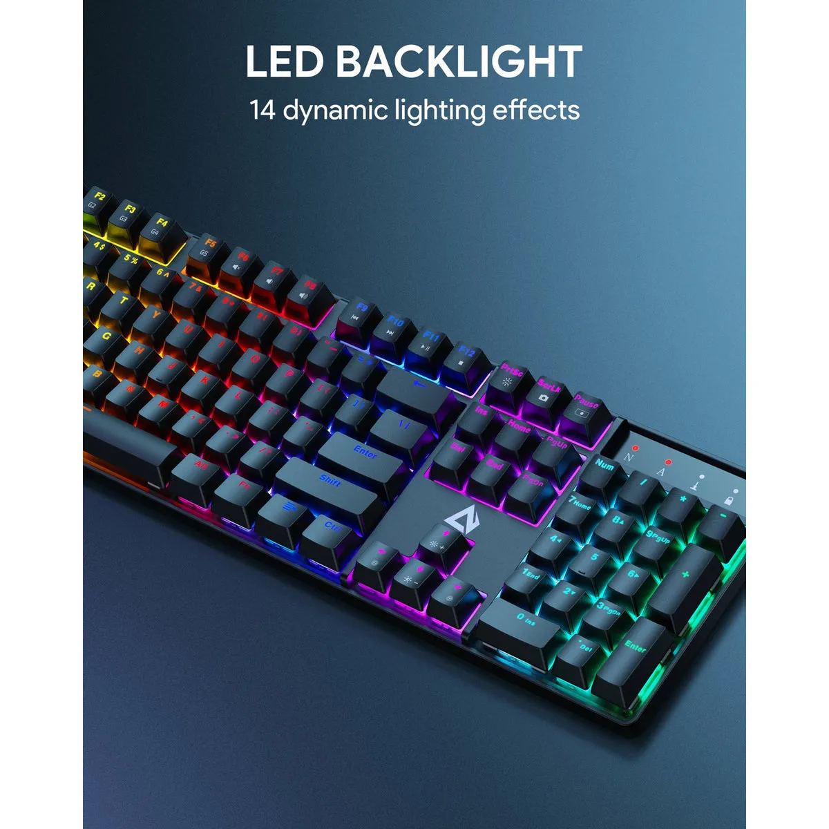 KMG16 Mechanical Keyboard with Blue Switches & LED Backlighting