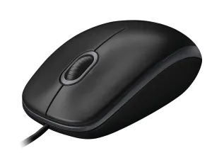 Logitech B100 Wired USB Mouse, 3 Buttons, 800 DPI, Optical Tracking, OEM, Ambidextrous PC / Mac / Laptop - Black