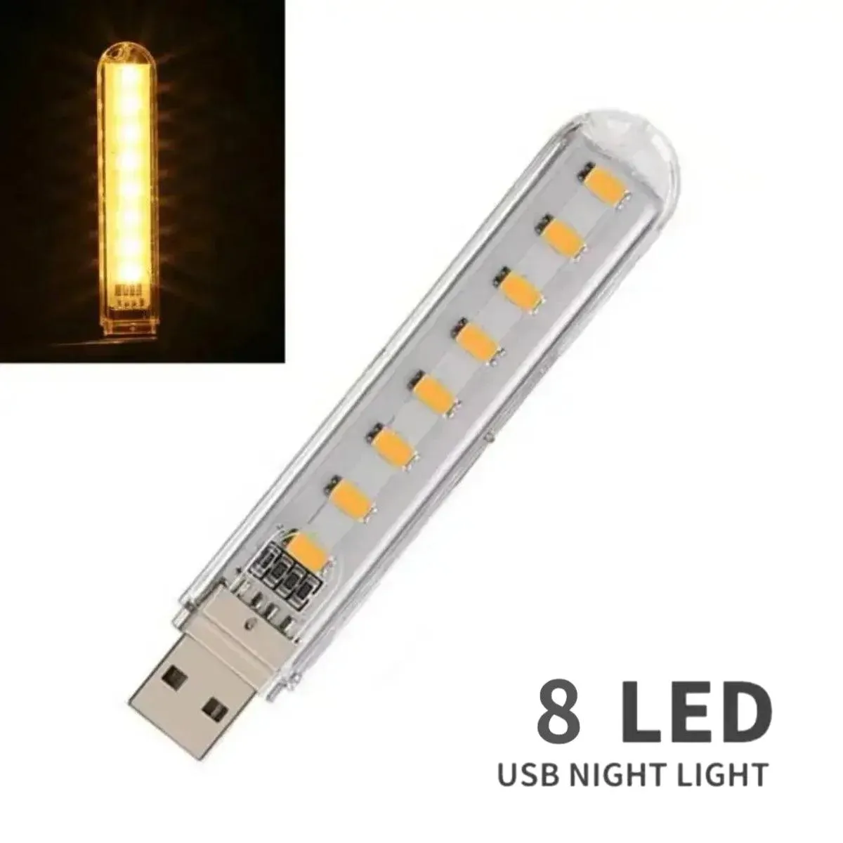 Mini USB LED Book Light: Bright Portable Lamp for PC Laptop.