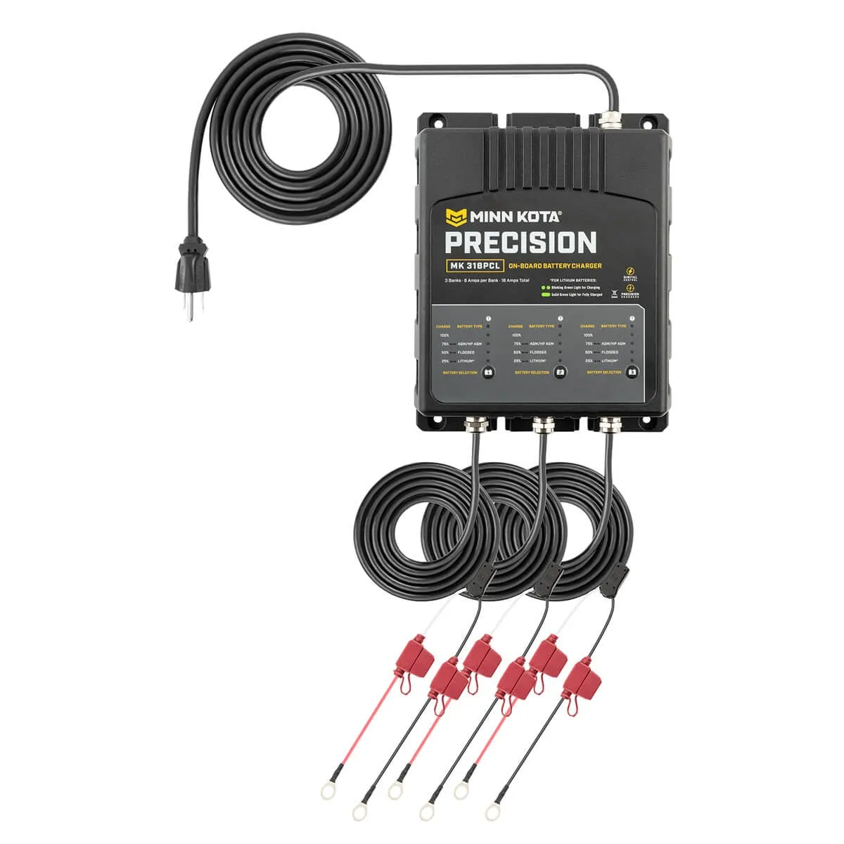 Minn Kota MK318PCL Precision Charger 3 Bank 6 Amps