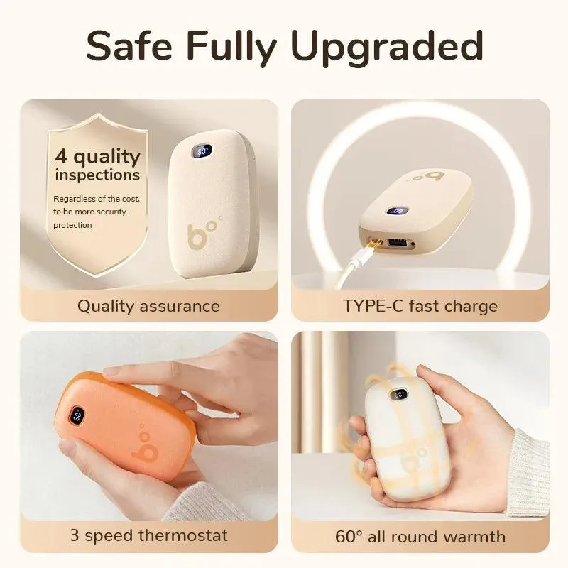 Portable Hand Warmer & Power Bank - Instant Heat with Digital Display & Long-lasting Battery